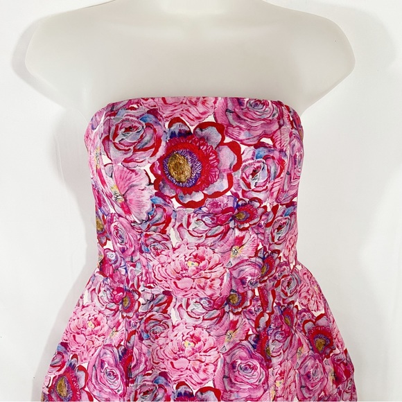 TOPSHOP | Rose Print Lantern Dress - Picture 4 of 13
